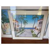 2 framed prints 30" x 27" & 33" x 50"