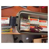 Flambeau ammo box w/ various 12 ga shells