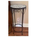 38” tile top plant stand