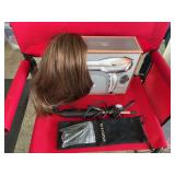 Wig , Infiniti Pro Conair blow dryer , curling iron