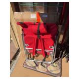2 folding beach chairs