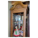 Slim Curio w/4 glass shelves (Excluding Contents)