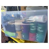 Drink cooz’s, Tupperware cake carriers, glitter & tray, owls