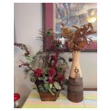 2 floral arrangements
