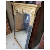 Framed Mirror, Gold Plastic Frame, 4 framed lithograph
