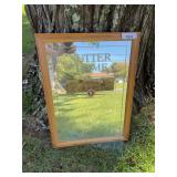 SUTTER HOME bar mirror 24”h x 18”w, frame 16” x 20”