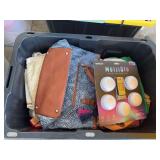 Miscellaneous bags, kitchen linen, frames , multi glow lights