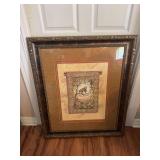 Framed monkey print 34' x 41' & beach art 16' x 32'