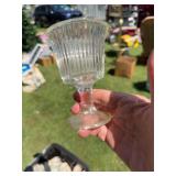 Tub of various glassware