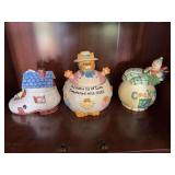 3 cookie jars 8' - 11'