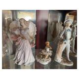 Figurines, ballerina covered box