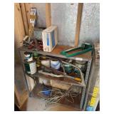 Metal shelf & contents