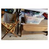 Table Bench w/drop sides, Retro Sewing Caddy, Supplies