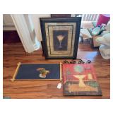 Needlepoint, misc wall art, mirrors