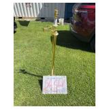 Brass lamp metal sign