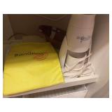 Snowman ice shaver, banana bag, tablecloth, football bowl