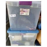 2 Bins Misc items- Glass lantern inserts