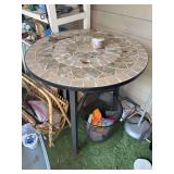 Tile top table & 2 chairs