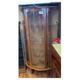 Modern curved glass curio cabinet 29' x 57' x 28'