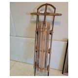 Vintage Paris Wooden Sled 5' long
