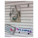 Flamingo wall hangings