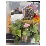 Game, jump rope. Planter, picture frame, misc