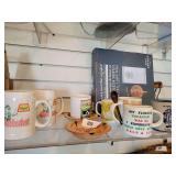 Vintage Fischers Oktoberfest Mugs, Ashtrays, Pizza Party Tool Set, Mugs