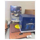 Copper Chef induction cooker, 1.5 q slow cooker, cast iron skillet