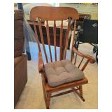 Wood Rocking Chair w/pad 24 x 43 x 30