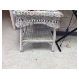 Wicker side table