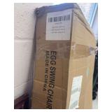 Egg swing chair in the box