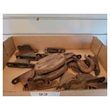 Wood block, window pulleys
