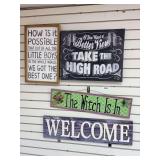 Various wall signs