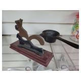Vintage Cast Iron Smelting Ladle, Squirrel Nut Cracker