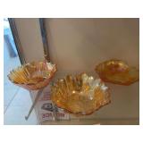 3 glass bowls
