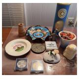 Lot of Disneyland and Disneyworld advertising pieces, Arkansas ashtray, alligator figure, misc