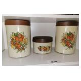 Vintage Lincoln Beautyware Metal Canisters