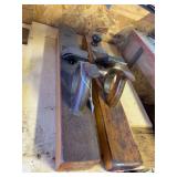 2 large antique wood block planes