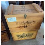 2  wooden ammo boxes