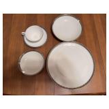 Set of Noritake "Silvester" China with serving pieces