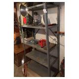 Shelving unit 36”w x 18”d x 68.5”h, excludes all contents