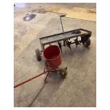 Lawn aerator, spreader