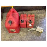 Gas cans, oil can