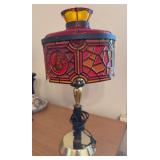 18” table lamp with plastic shade