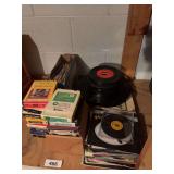 Records and 8 track tapes