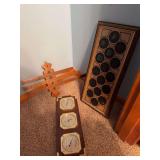 Weather station wooden calendar, framed calendar