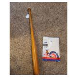 Wooden baseball bat and 1988 Seoul Japan Olympic t-shirt