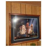Space Shuttle picture,  26”w x 22”h, Valley Forge picture (no glass) 17”w x 21”h