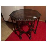Octagonal wood table 32" x 28"