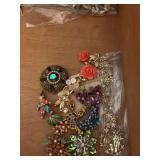 Vintage broaches and bracelet